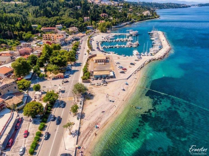 Corfu Bay Sea View Apartments 100M From The Beach Benitses  Dış mekan fotoğraf